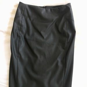 Faux Leather Pencil Skirt
